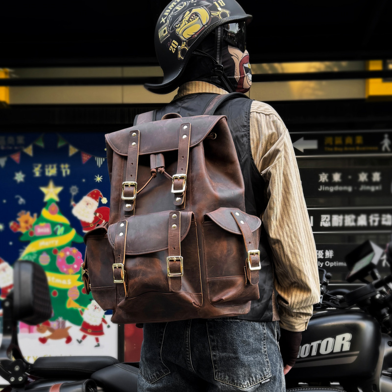 New Arrivals Leather Backpack  - Luxury Bags For Travel 评论和价格