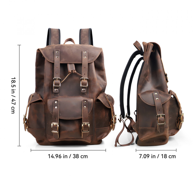 New Arrivals Leather Backpack  - Luxury Bags For Travel 评论和价格