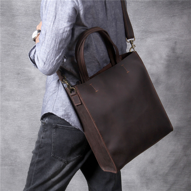 Vintage genuine leather men ha - Luxury Bags For Laptop 评论和价格