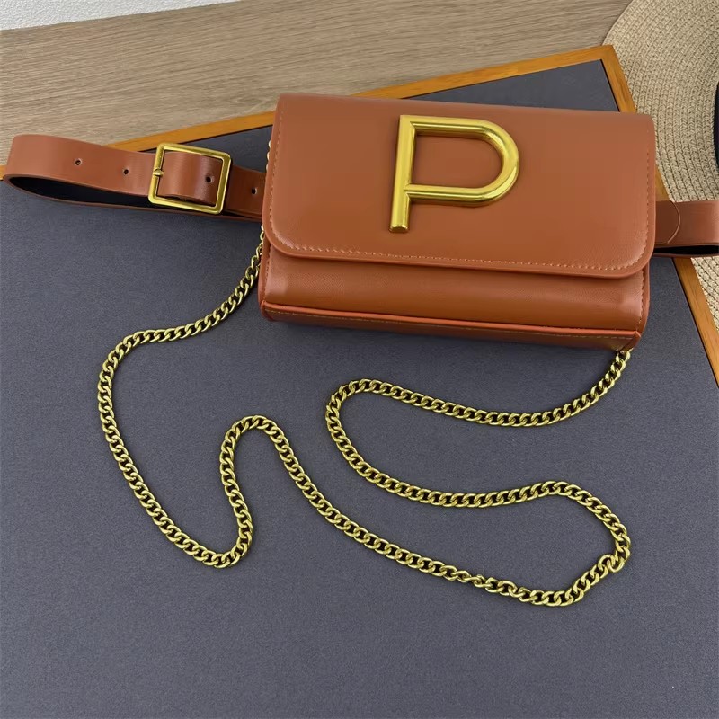 Women's Designer P Letter PU L - Belt Bag Leather Wide 评论和价格
