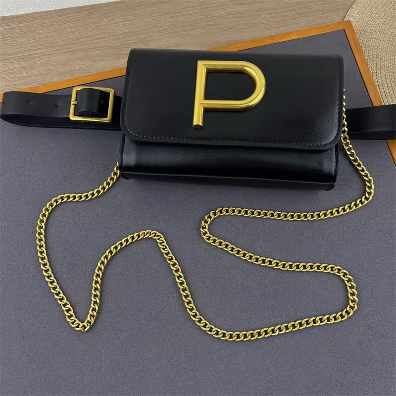 Women's Designer P Letter PU L - Belt Bag Leather Wide 评论和价格