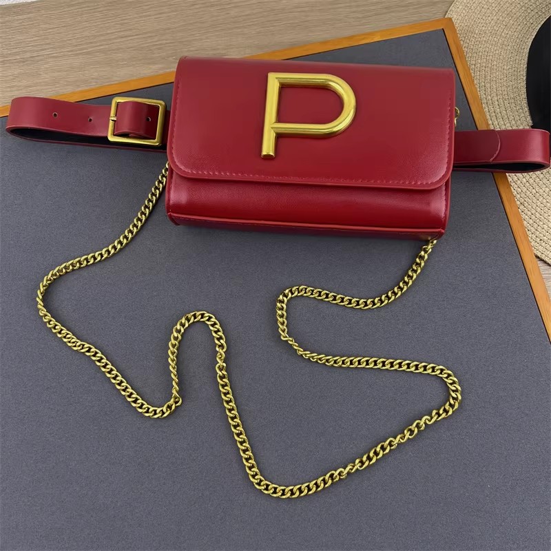 Women's Designer P Letter PU L - Belt Bag Leather Wide 评论和价格