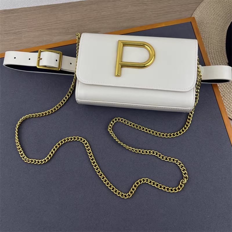 Women's Designer P Letter PU L - Belt Bag Leather Wide 评论和价格