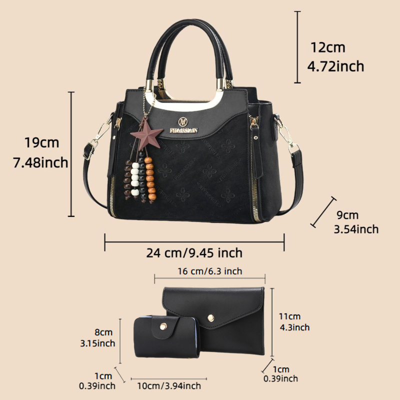 Stylish women's handbag, solid - Luxury Bags Casual 评论和价格