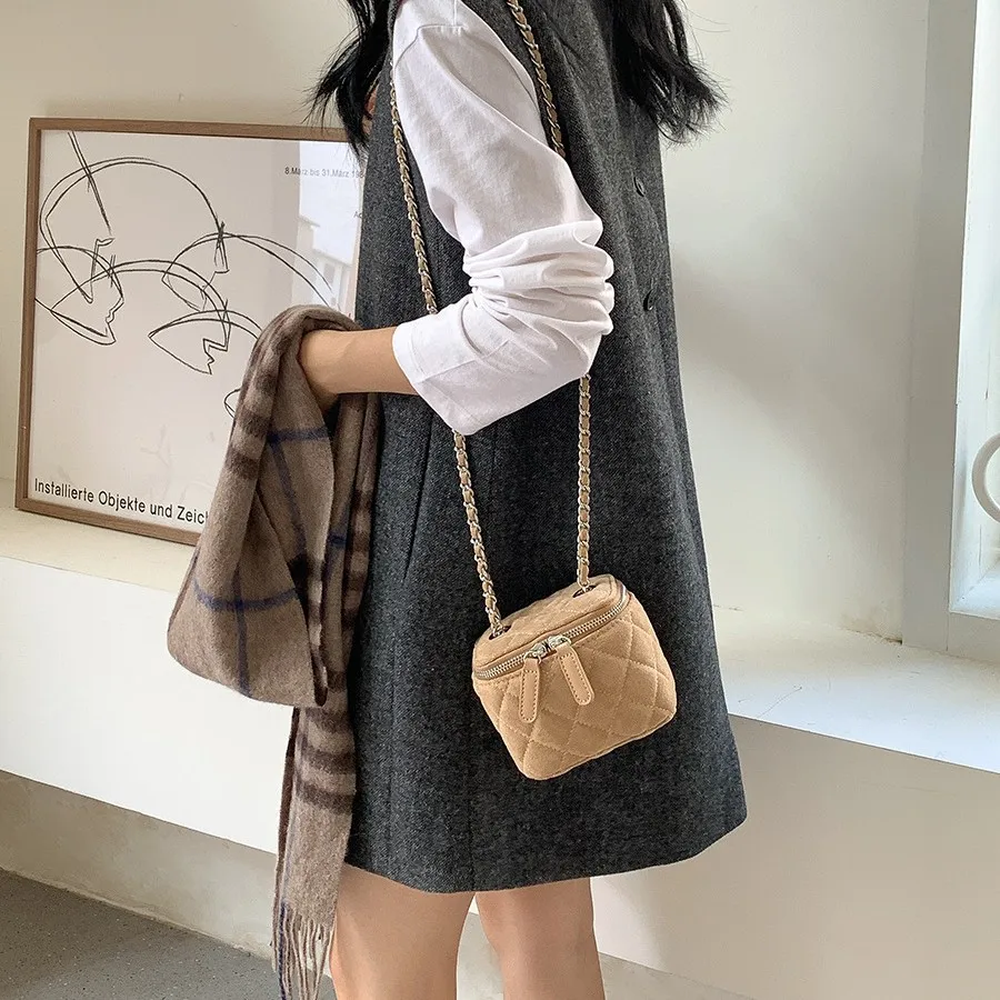 Mini Suede Women Shoulder Bag  - Luxury Bags Sling 评论和价格
