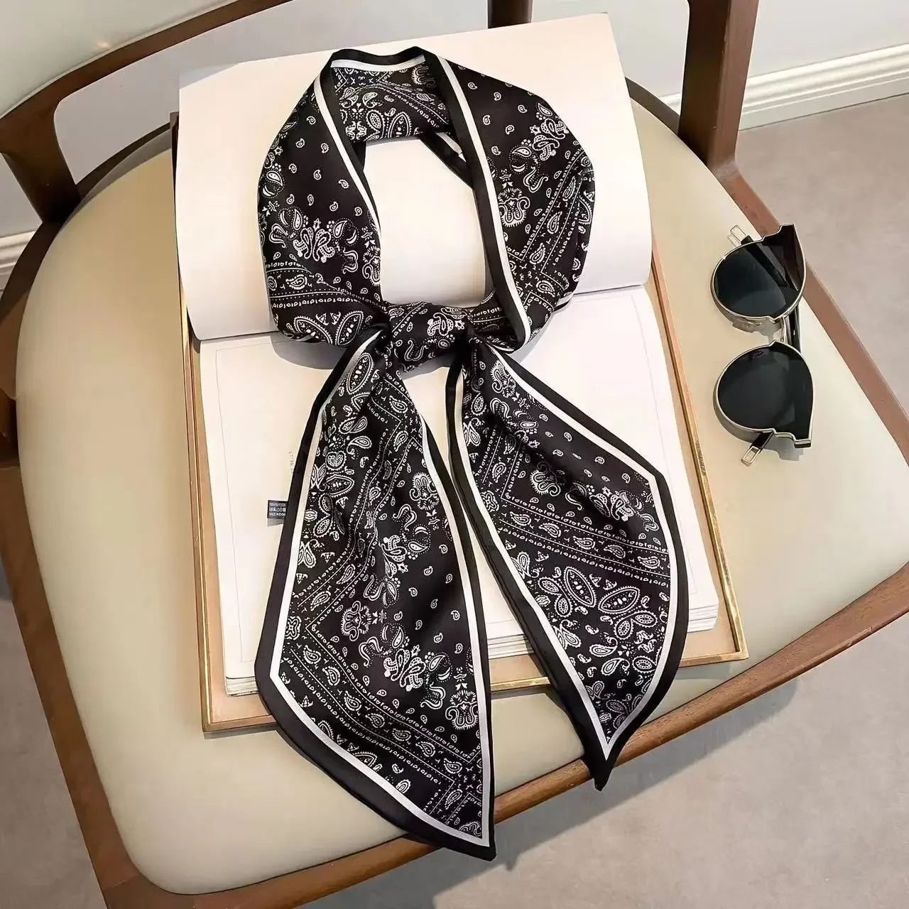 Design Print Skinny Scarf Plai - Luxury Bags For Travel 评论和价格