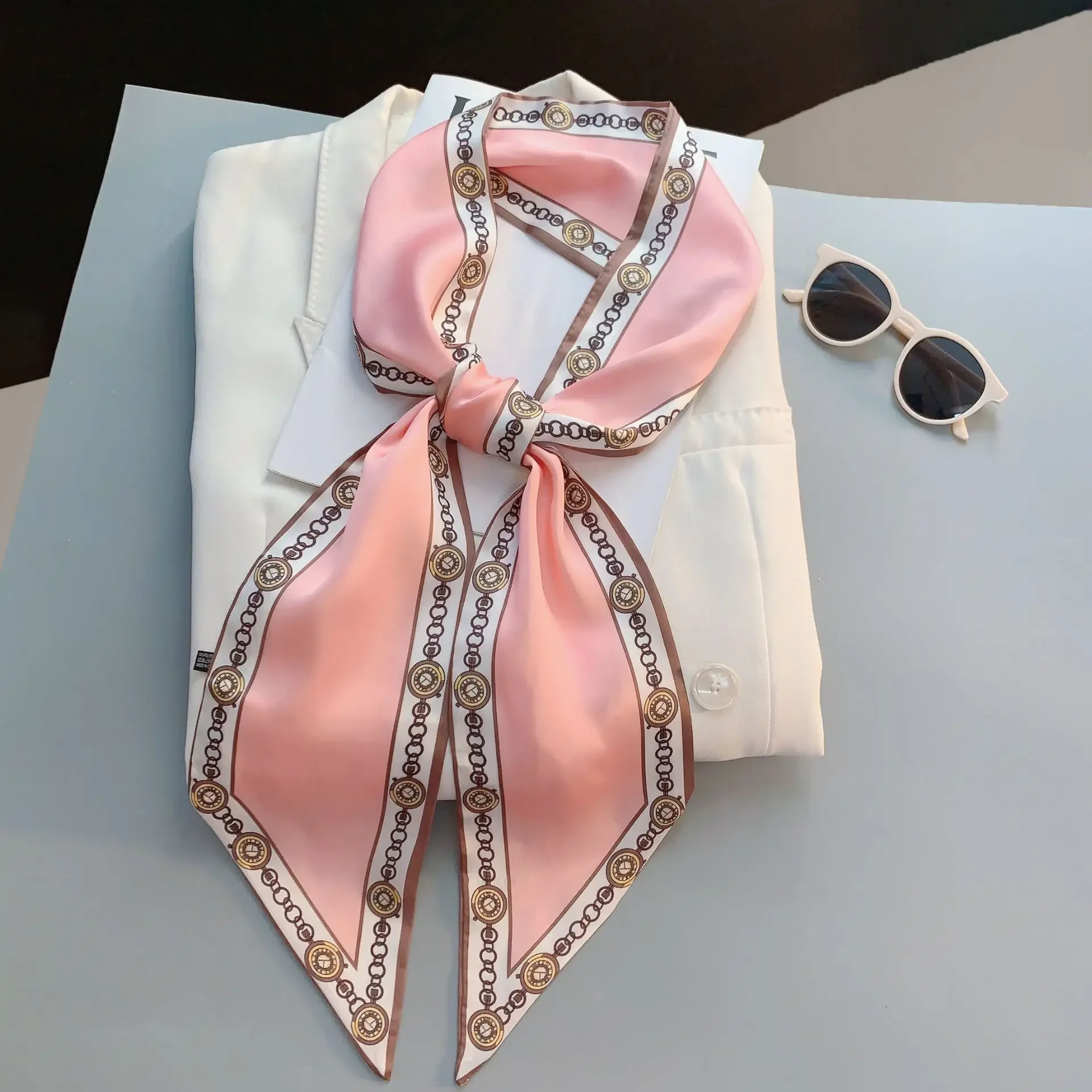 Design Print Skinny Scarf Plai - Luxury Bags For Travel 评论和价格