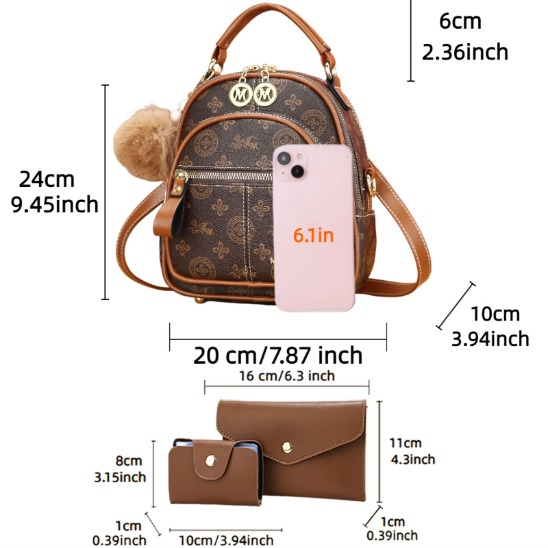 3-piece women's bag set, light - Luxury Bags Casual 评论和价格