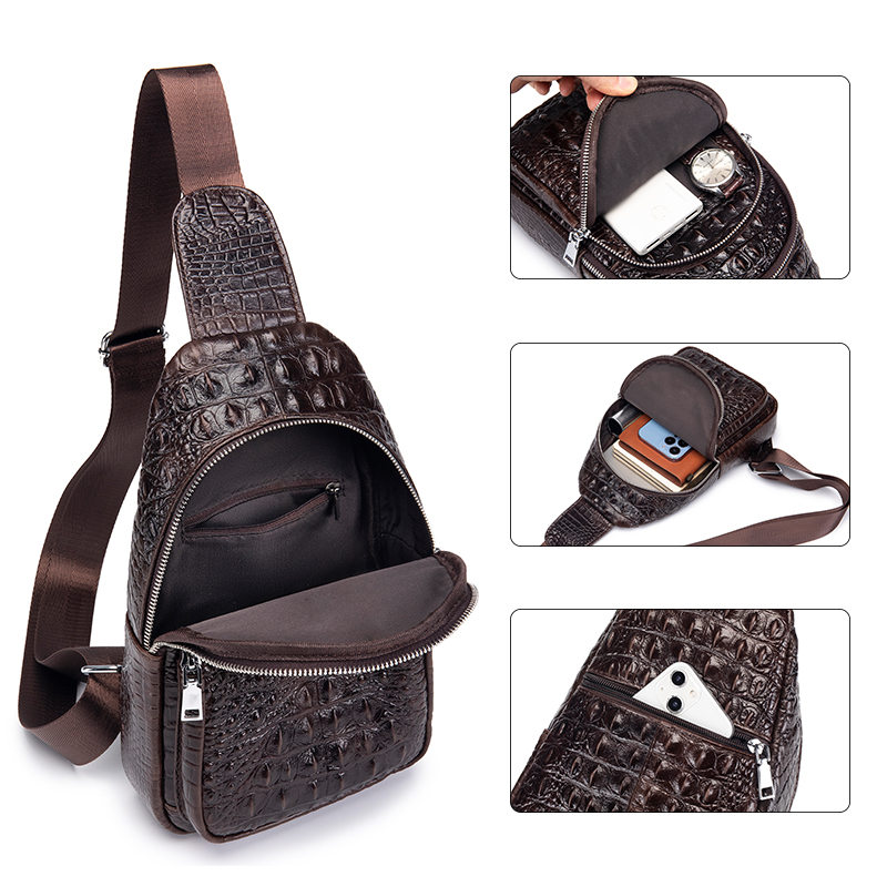 SCHLATUM Men's Genuine Leather - Luxury Bags Sling 评论和价格