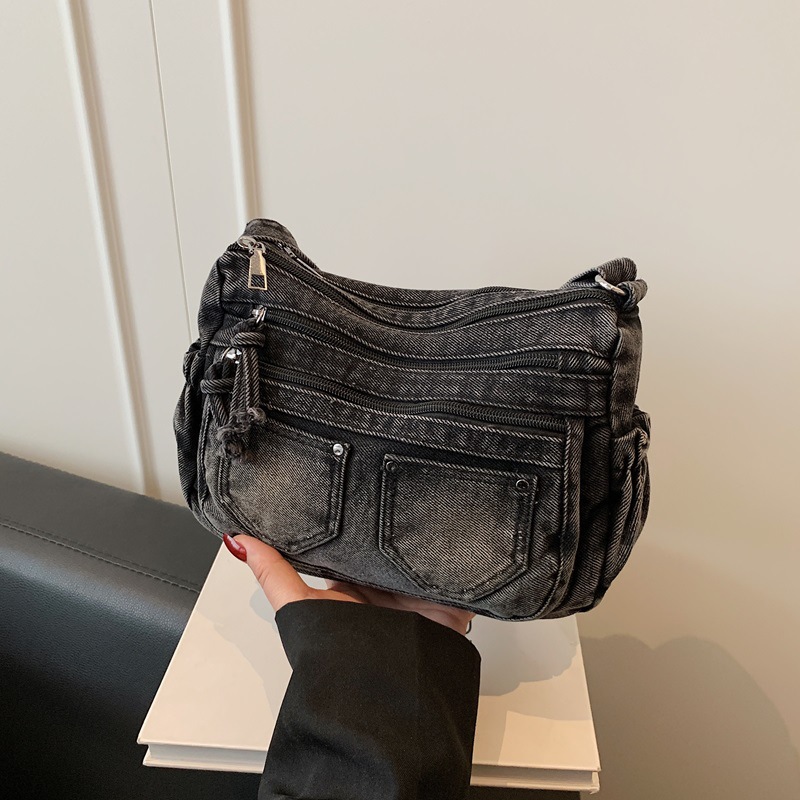 Korean Fashion Washed Denim Co - Luxury Bags Vip 评论和价格