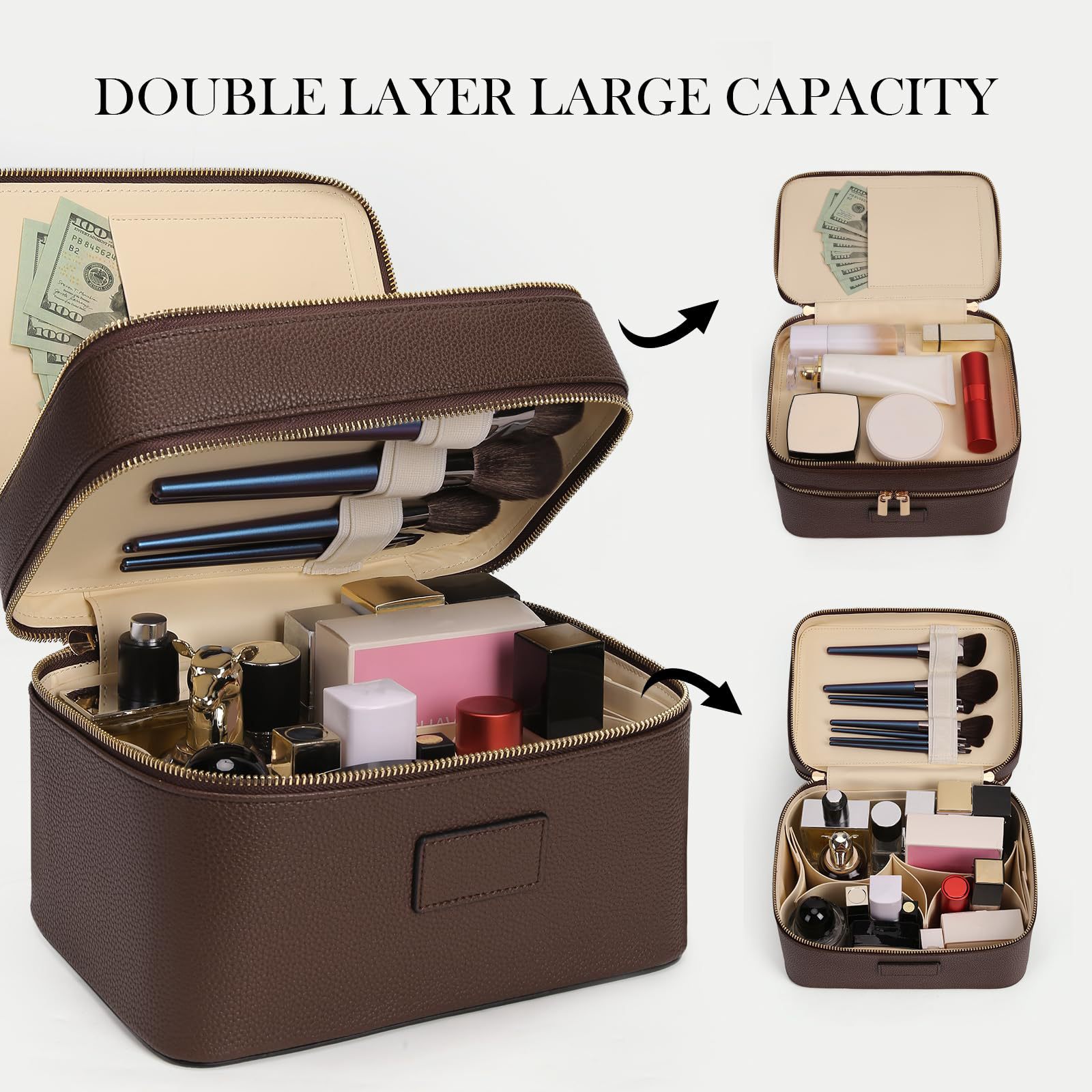 Large Capacity Double-layer Lu - Luxury Bags For Travel 评论和价格