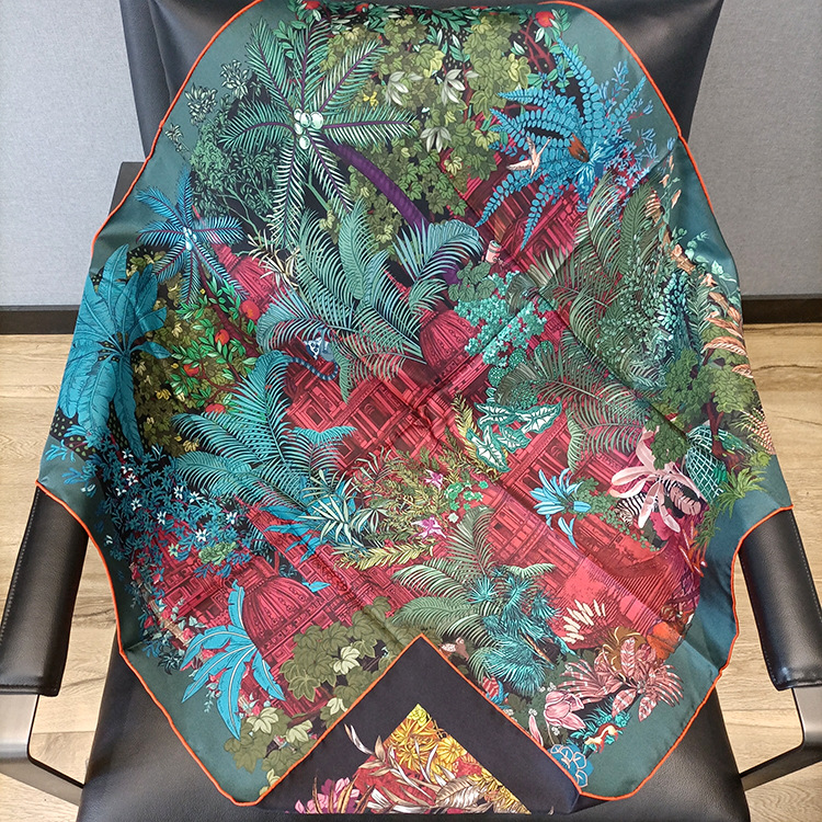 Silk Scarf 90CM Women Hand Rol - Luxury Bags For Travel 评论和价格