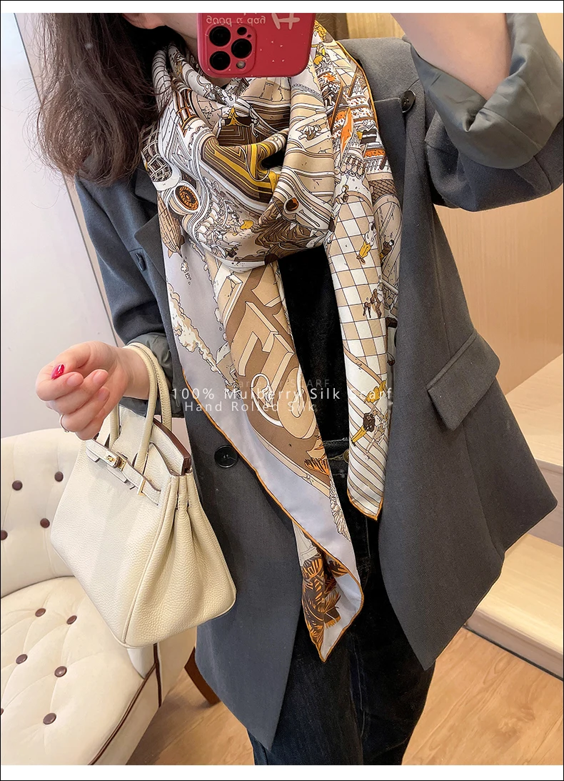Paris Street 100 Silk Scarf Wo - Luxury Bags Paris 评论和价格