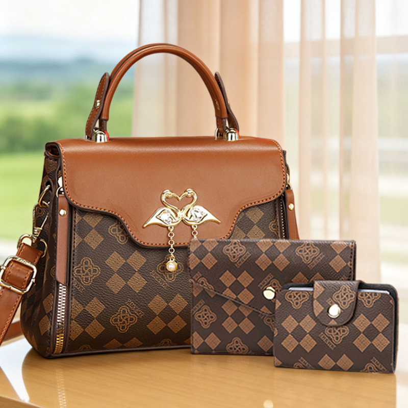 3-piece women's bag set, light - Luxury Bags Casual 评论和价格
