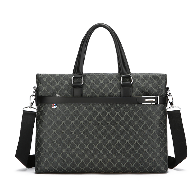 new Men's printed PU leather b - Luxury Bags For Laptop 评论和价格