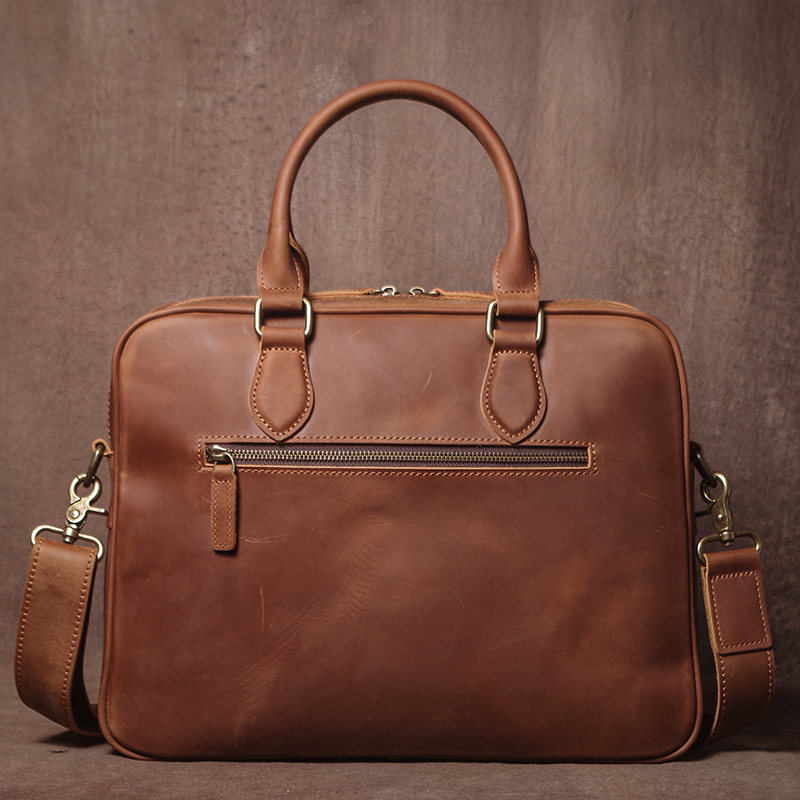 GURO Men Crazy Horse Cowhide B - Luxury Bags For Laptop 评论和价格