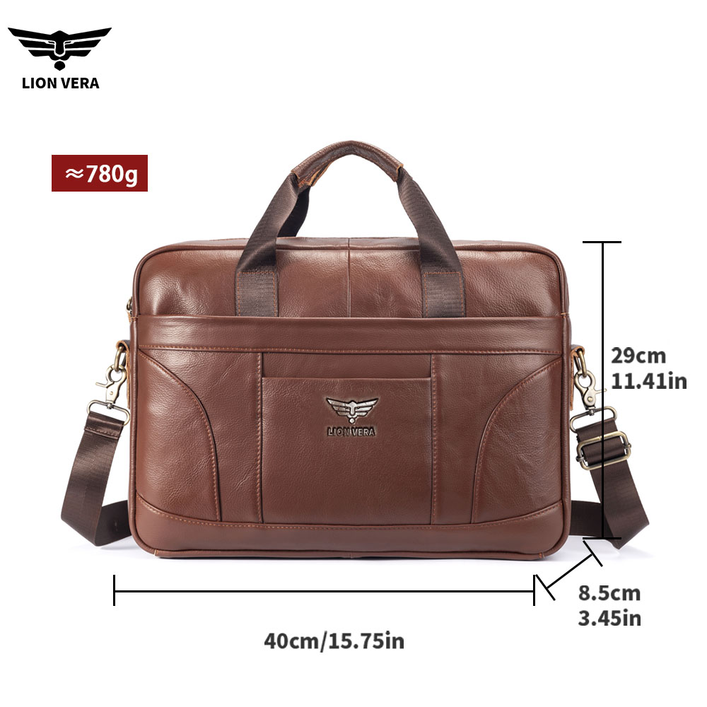 LION VERA Genuine Leather Buss - Luxury Bags For Laptop 评论和价格
