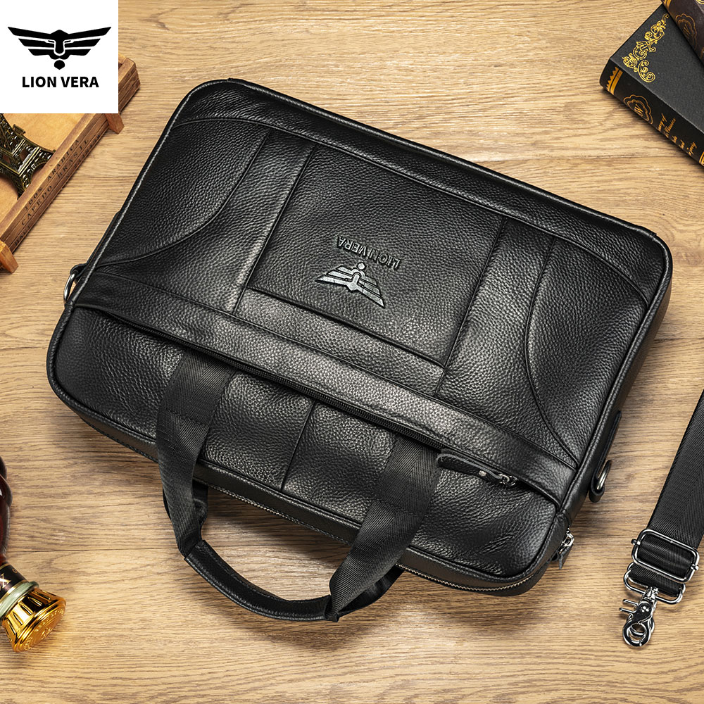 LION VERA Genuine Leather Buss - Luxury Bags For Laptop 评论和价格
