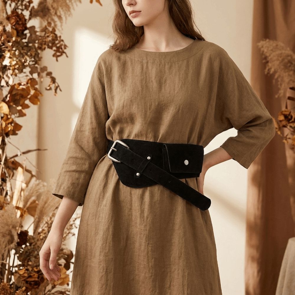 Fashion PU Pin Buckle Waistban - Belt Bag Leather Wide 评论和价格