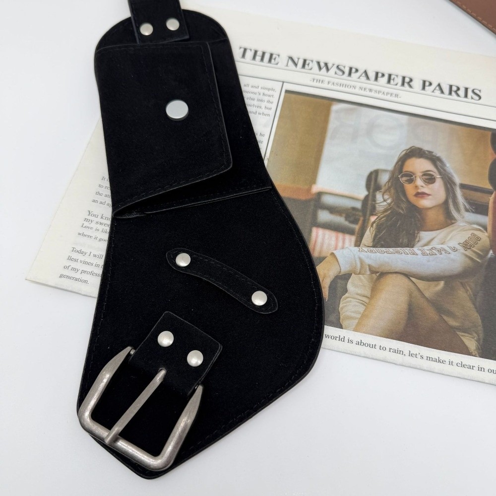 Fashion PU Pin Buckle Waistban - Belt Bag Leather Wide 评论和价格